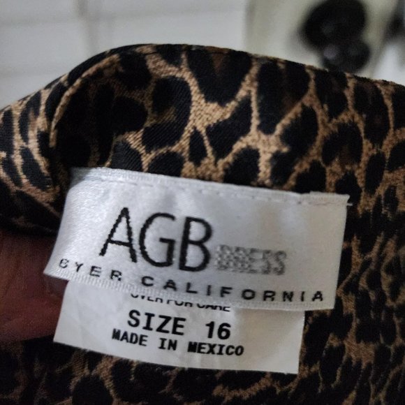 Size 16: AGB Byer California Leopard Sheath Dress - Picture 3 of 4